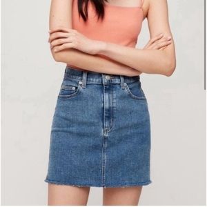 Aritzia Denim Mini Skirt in Medium Blue